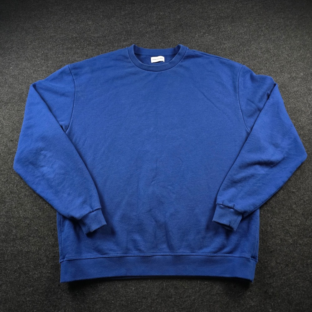 John Elliott Crewneck Sweatshirt Royal Blue Quiet Luxury Beach Layer Men's XL